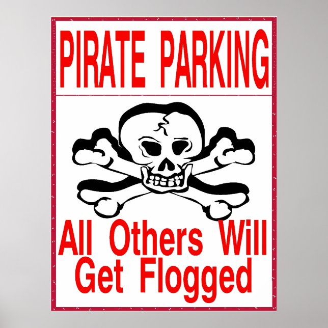 Pôster Pirate apenas para estacionar (Frente)