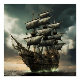 Pôster Pirate Ship Art Series - Primeira edição nº 15