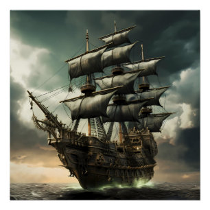 Pôster Pirate Ship Art Series - Primeira edição nº 15