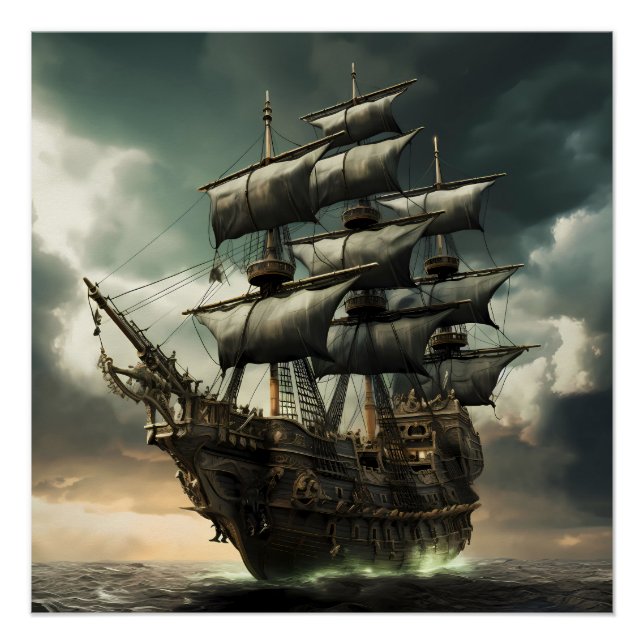Pôster Pirate Ship Art Series - Primeira edição nº 15 (Frente)