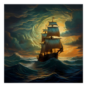 Pôster Pirate Ship Art Series - Primeira edição nº 16