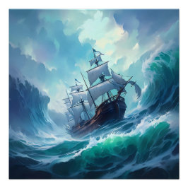 Pôster Pirate Ship Art Series - Primeira edição nº 17