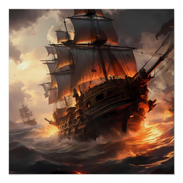 Pôster Pirate Ship Art Series - Primeira edição nº 20 (Frente)