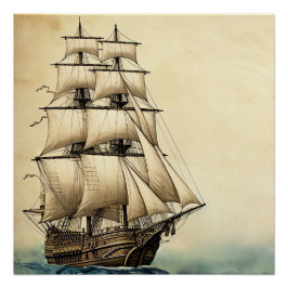 Pôster Pirate Ship Art Series - Primeira edição nº 24