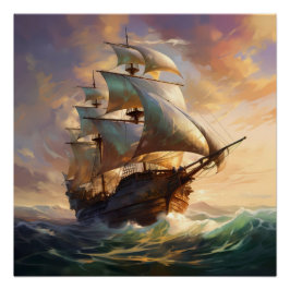 Pôster Pirate Ship Art Series - Primeira edição nº 33