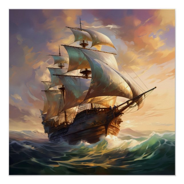 Pôster Pirate Ship Art Series - Primeira edição nº 33 (Frente)