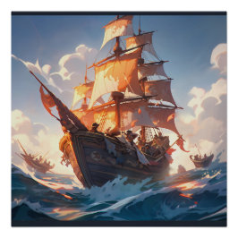 Pôster Pirate Ship Art Series - Primeira edição nº 39