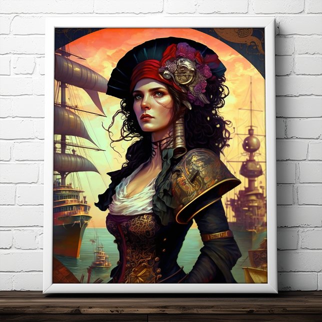 Poster Pirate Woman Fantasy Art (Criador carregado)