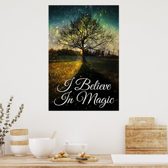 Poster Pirilhas mágicas paisagem sonhadora eu acredito em (Cozinha)