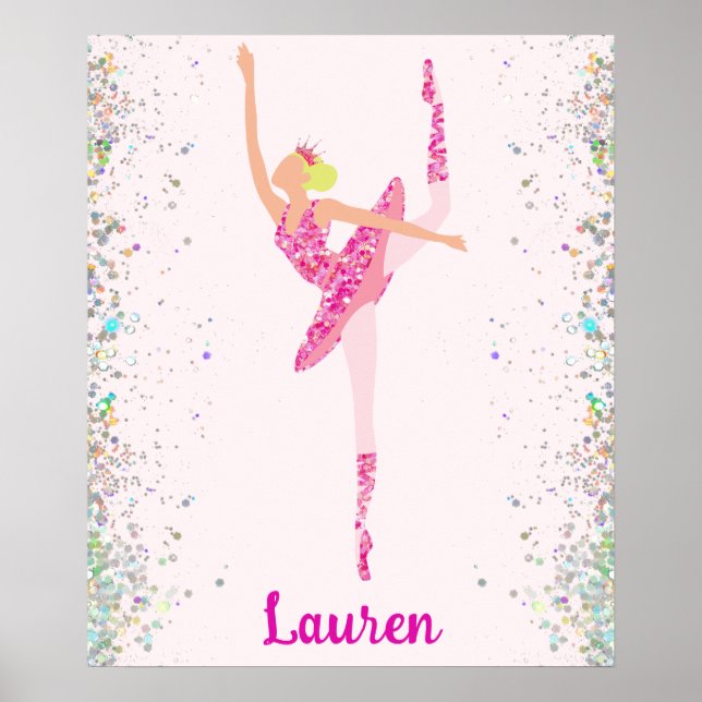 Poster Pirouette Ballerina, Coletor de Leve Rosa, (Frente)