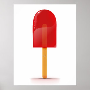Poster Pirulito de Gelo Vermelho