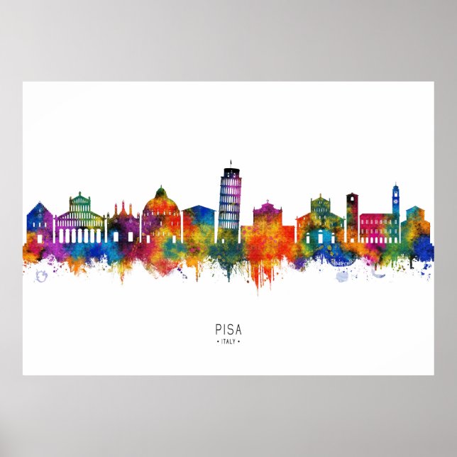 Poster Pisa Italy Skyline (Frente)
