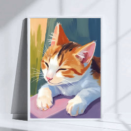 Poster Piscadas Lentas | Pintura de Pet em Aquarela de Ga