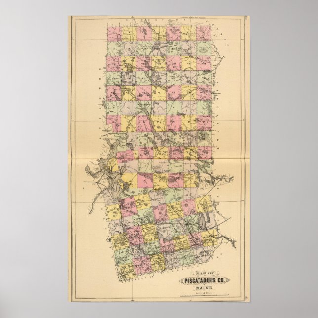 Pôster Piscataquis Co, Maine (Frente)