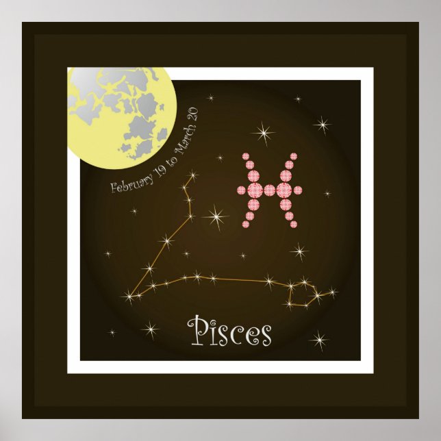 Poster Pisces February 19 to de March de 20 posteres (Frente)