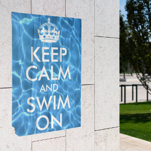 Pôster Piscina azul, água manter calma e Natação ligad