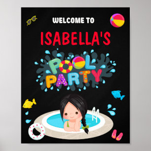 Poster Piscina da festa de boas-vindas