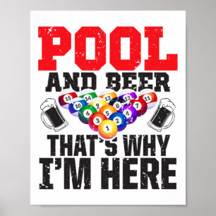 Poster Piscina e Cerveja - É por isso que estou aqui - Pi
