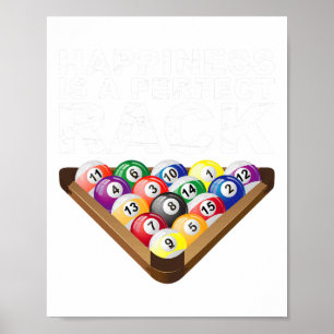 Poster Piscina Engraçada Snooker Perfect Rack Billiards 8