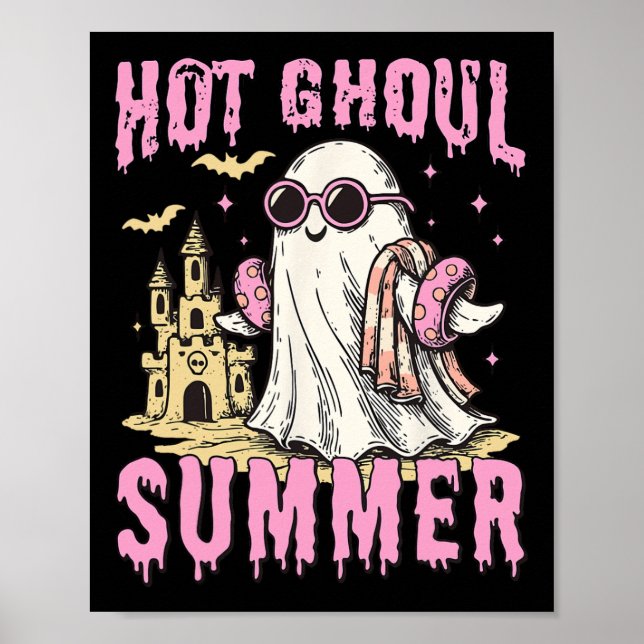 Poster Piscina Fantasma Engraçada de Verão (Frente)