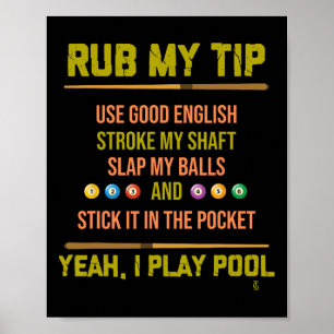 Poster Piscina Mesa Billiard Player Sports Billiard Gift