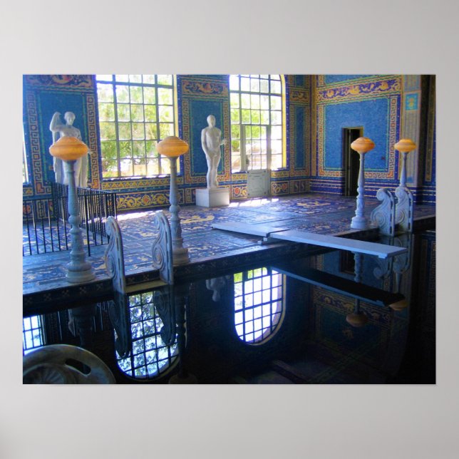 Poster Piscina romana no Castelo de Hearst, Califórnia (Frente)