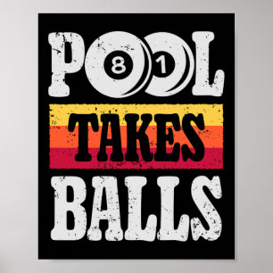 Poster Piscina Toma Billiards Engraçados Jogador 8 Oferta