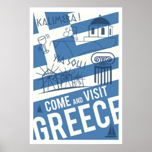 Poster Piscina vinda da visita