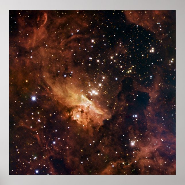 Pôster Pismis 24 estrelas castanhas NASA (Frente)