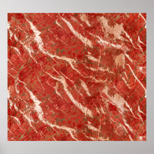 Poster Piso vermelho de mármore, textura de alta resoluçã