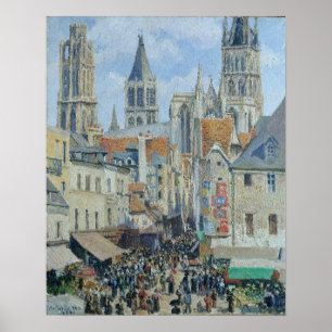 Poster Pissarro - Antigo Mercado Epicerie Street Rouen