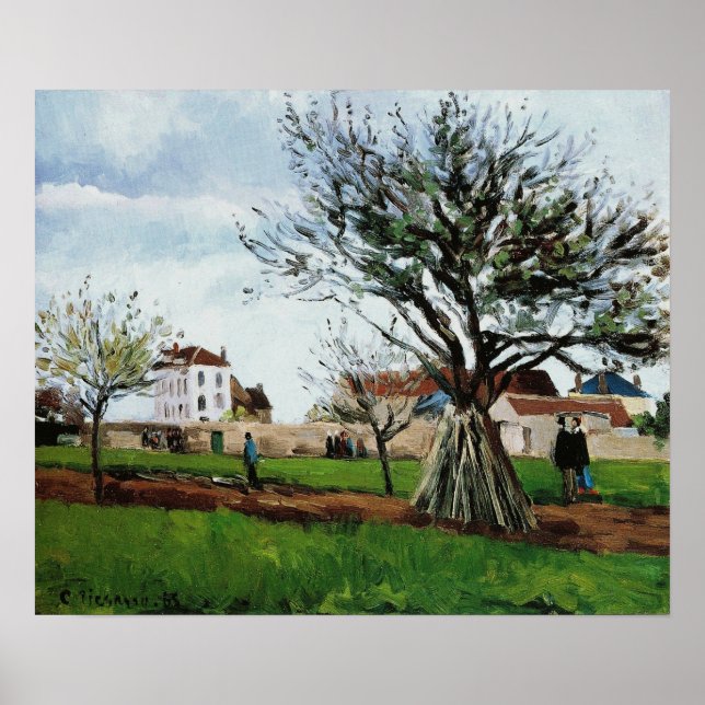 Poster Pissarro - Árvores De Maçã Em Pontoise (Frente)