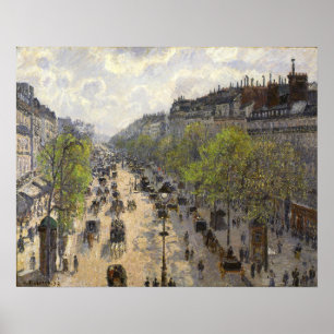 Poster Pissarro - Boulevard Montmartre Primavera