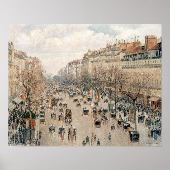 Poster Pissarro - Boulevard Montmartre, Sol da Tarde (Frente)