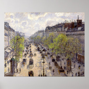 Poster Pissarro - Boulevard Montmartre, Spring