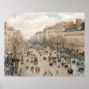 Poster Pissarro - Boulevard Montmartre, Tarde Sun