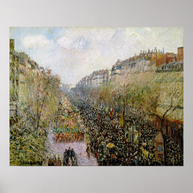 Poster Pissarro - Boulevard Montmartre, Terça-feira de Ca (Frente)