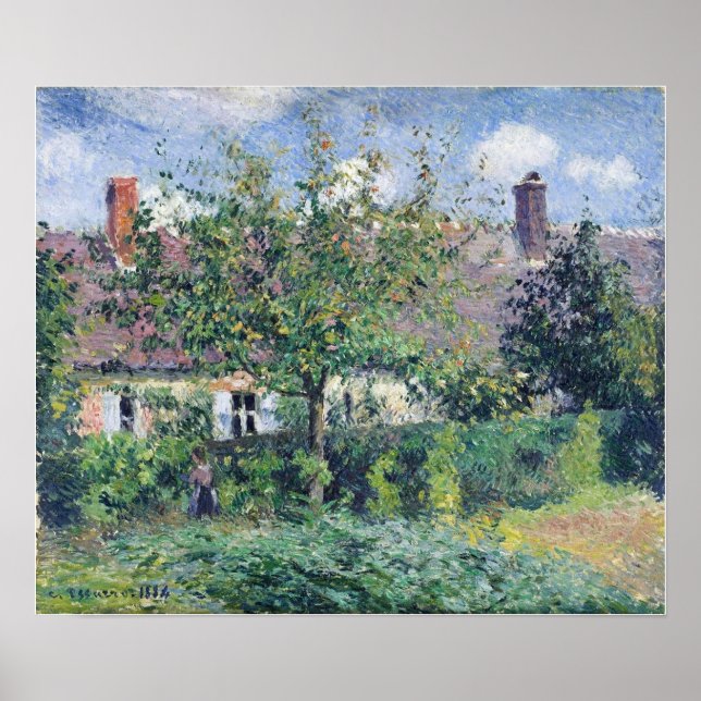 Poster Pissarro - Casa Camponesa Em Eragny 1884 (Frente)