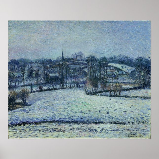Poster Pissarro - Cena De Neve Em Eragny (Bazincourt) (Frente)