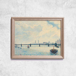 Poster Pissarro Charing Cross Bridge London Old Art Wall