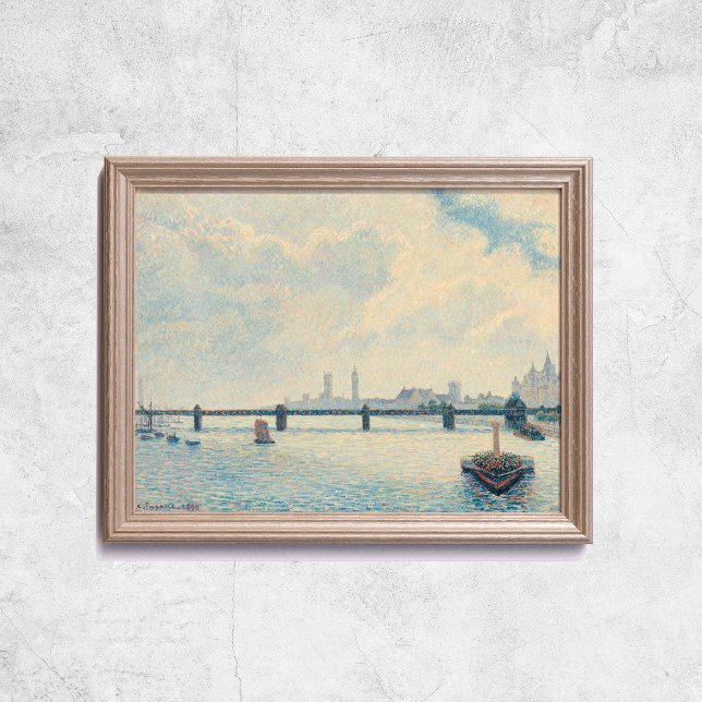 Poster Pissarro Charing Cross Bridge London Old Art Wall (Pissarro Charing Cross Bridge London Old Art Wall Poster
)