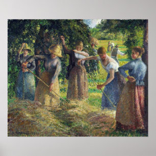Poster Pissarro - Colheita de Feno em Eragny 1901