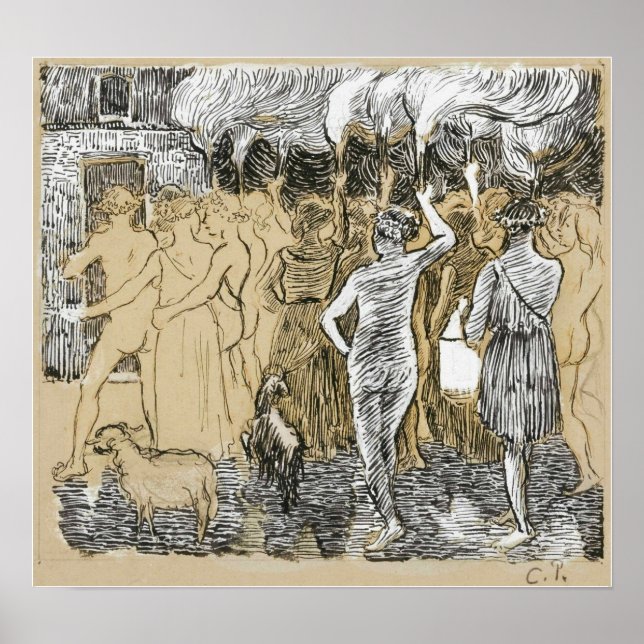 Poster Pissarro - Daphnis E Chloe 1895 (Frente)