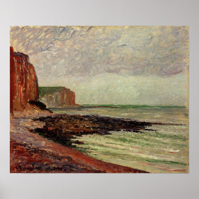 Poster Pissarro - Falésias em Petit Dalles 1883 (Frente)