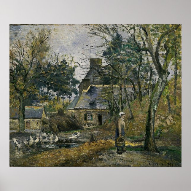 Poster Pissarro - Fazenda Em Montfoucault 1874 (Frente)