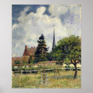 Poster Pissarro - Igreja Em Eragny 1884