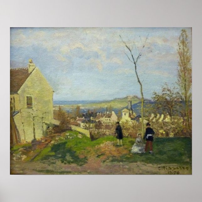 Poster Pissarro - Louveciennes Com Mont Valerien Nas Cost (Frente)