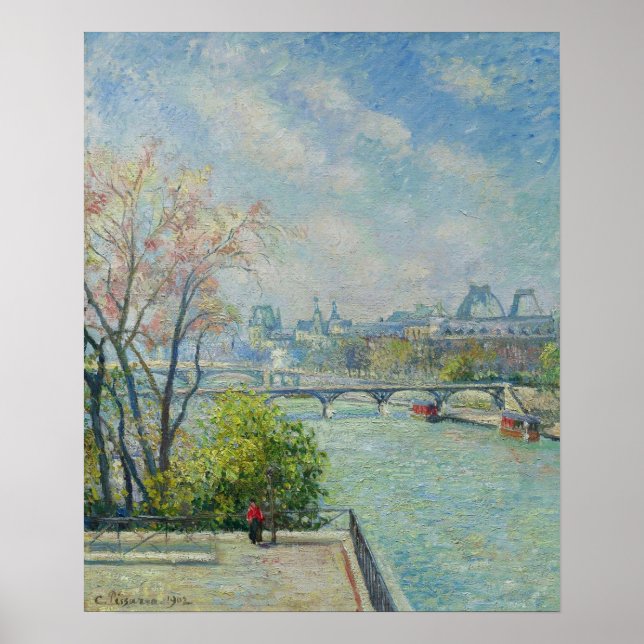 Poster Pissarro - Louvre Manhã Primavera 1902 (Frente)