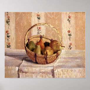 Poster Pissarro - Maçãs E Peras Numa Cesta Redonda 1872