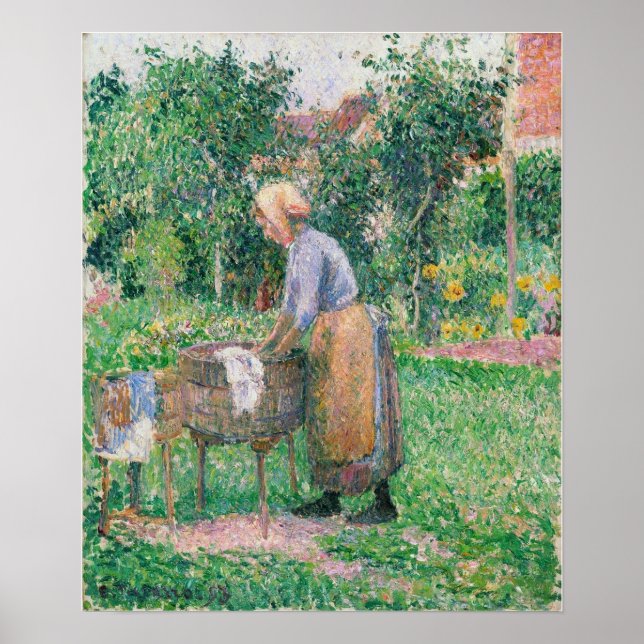 Poster Pissarro - Mulher-Marinha Em Eragny 1893 (Frente)
